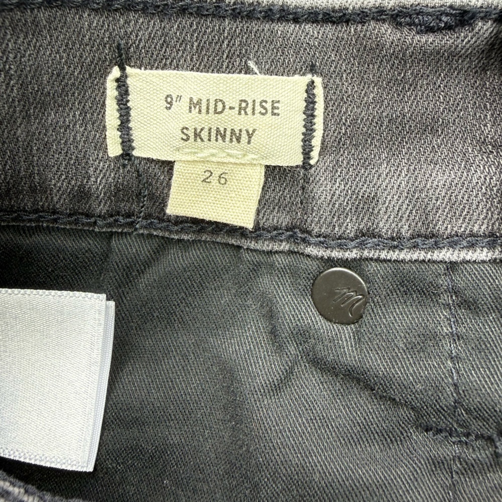 NWT Madewell 9" Mid-Rise Skinny Jeans in Black Sea 26 - Picture 6 of 8